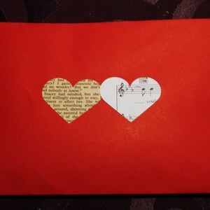 150 Romantic Confetti Hearts, Vintage Book Page, Valentine & Wedding Decor, UNIQUE Party Table Scatter, Journal Scrapbook Cut Outs image 5