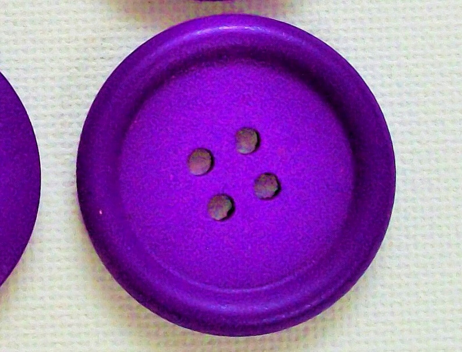 4 Big Red Wood Buttons Large Wooden Buttons 30mm Sewing Etsy