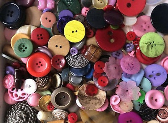 Wooden Buttons - Round Groove - Bright, Accessories