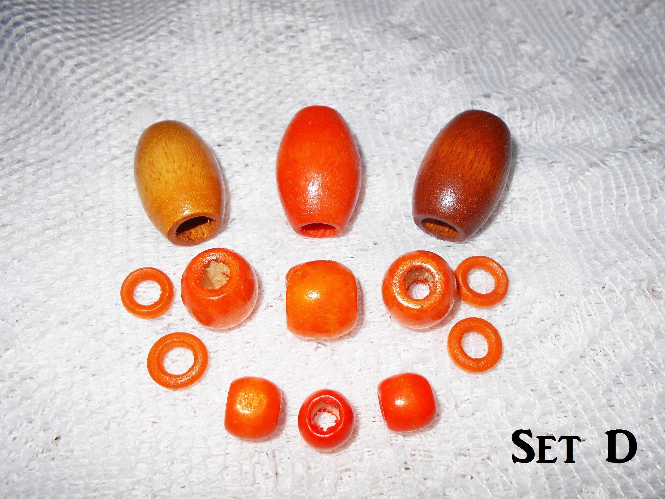 Set of 12 Wood Hair Beads Dread Beads Dreadlock Jewelry Etsy