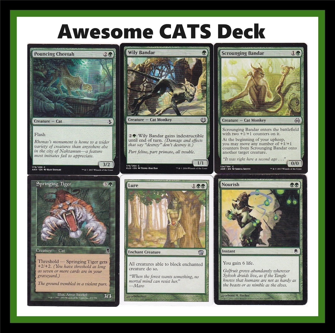 MAGIC Cat Deckmagic the Gathering60 Cardpremade BEGINNER Decksvintage Collector Cards Games