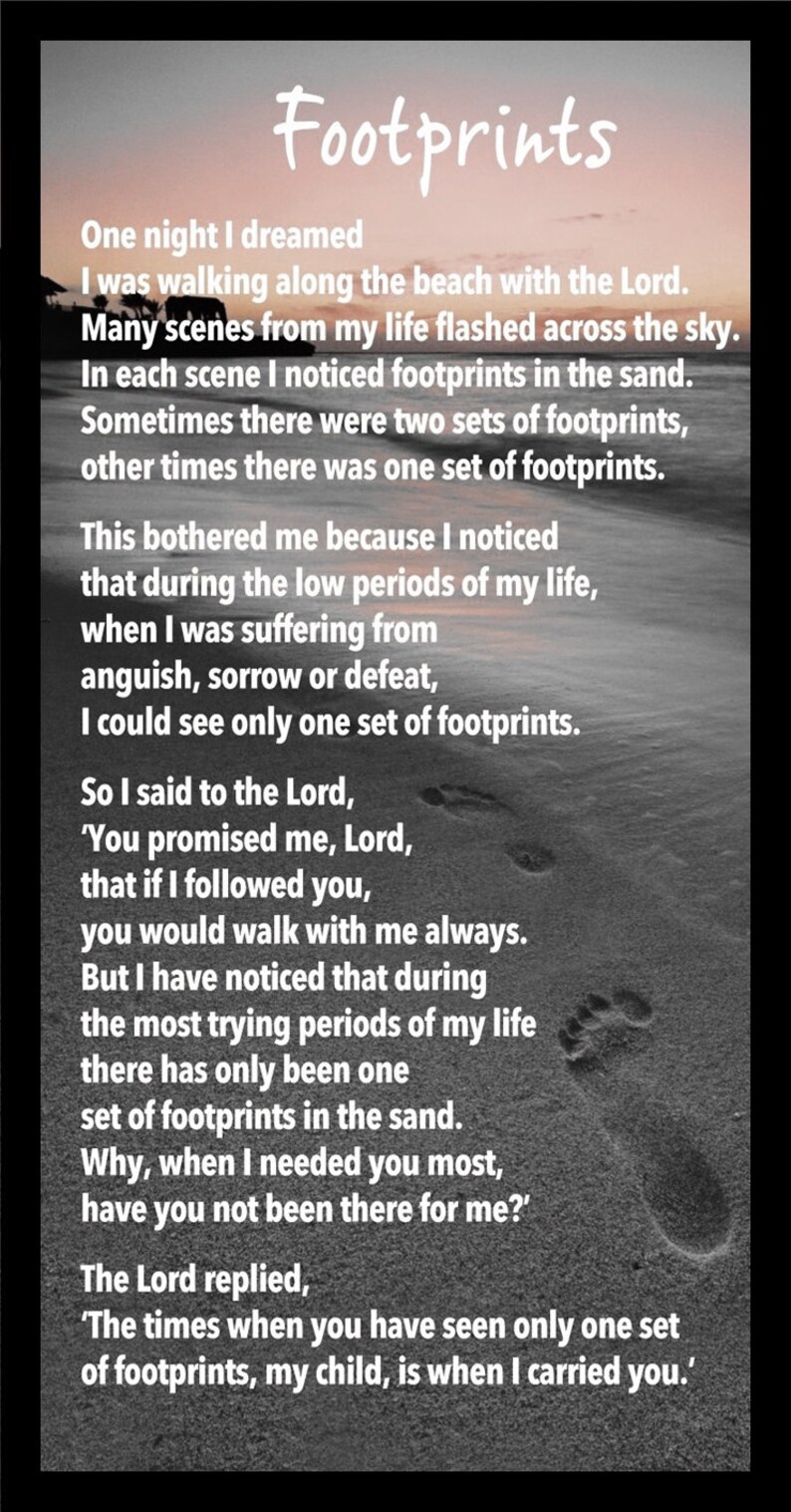 Footprints in the Sand Cross Stitch PRINTABLE PATTERN Rug Etsy