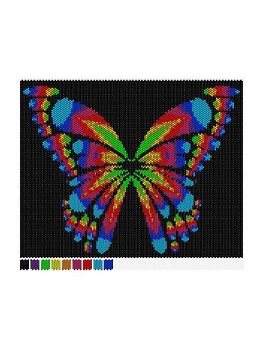 Butterfly Perler Bead Patterns (With Free Printable Template)