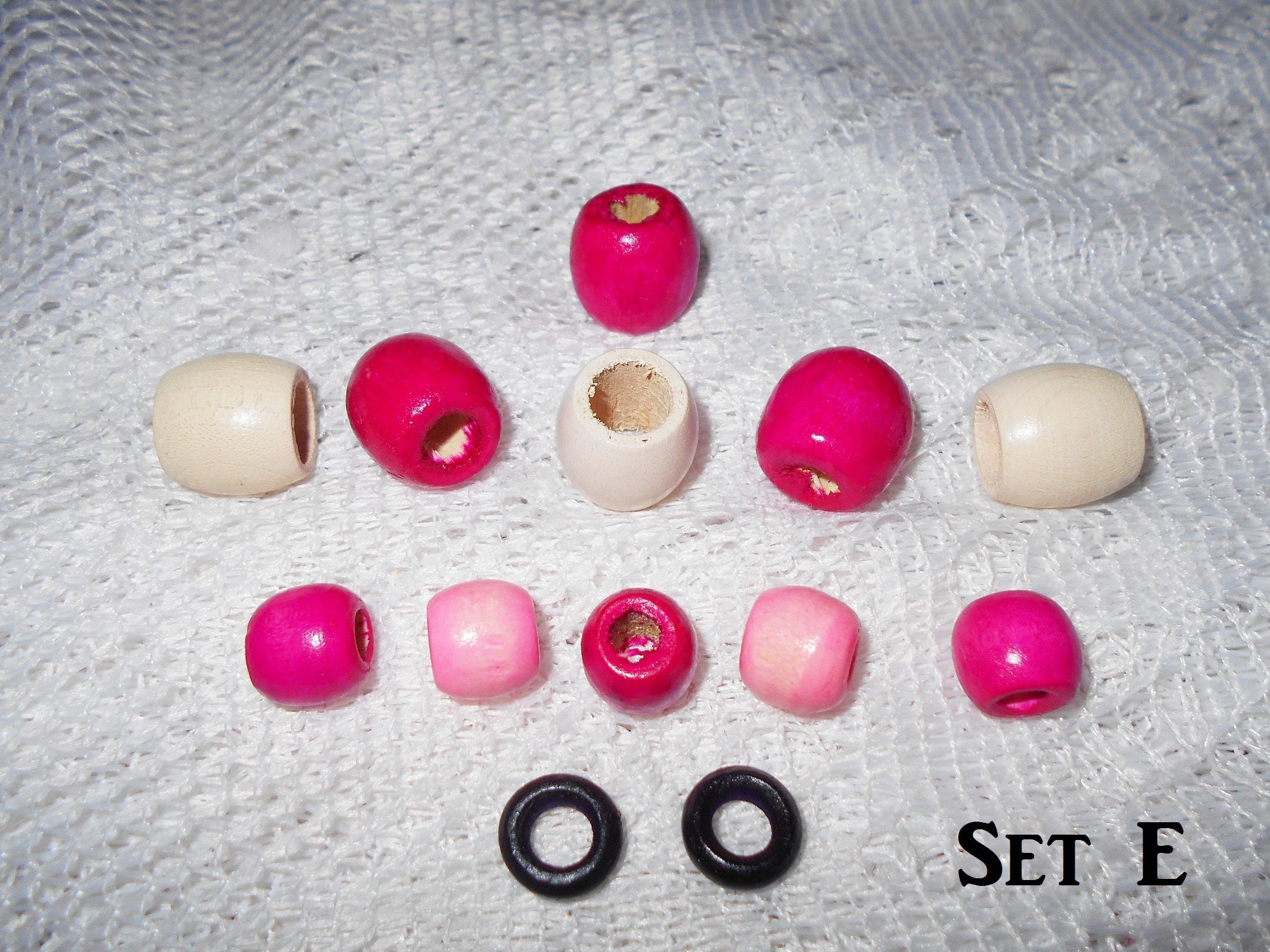 Set of 12 Wood Hair Beads Dread Beads Dreadlock Jewelry Etsy