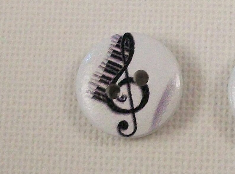 12 Music Note Wood Buttons Painted Wooden Buttons Sewing | Etsy