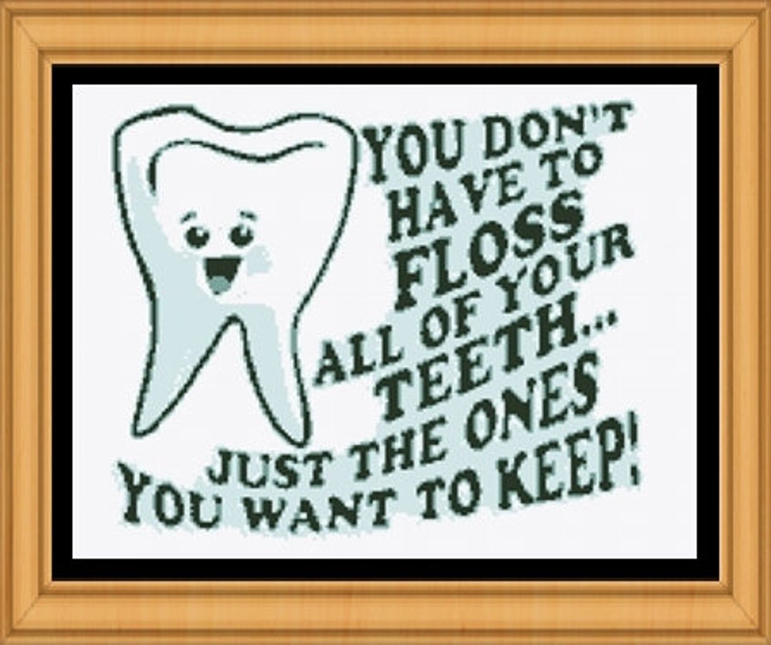 Dentist Sign PATTERN for Counted Cross Stitchrug Hookingplastic