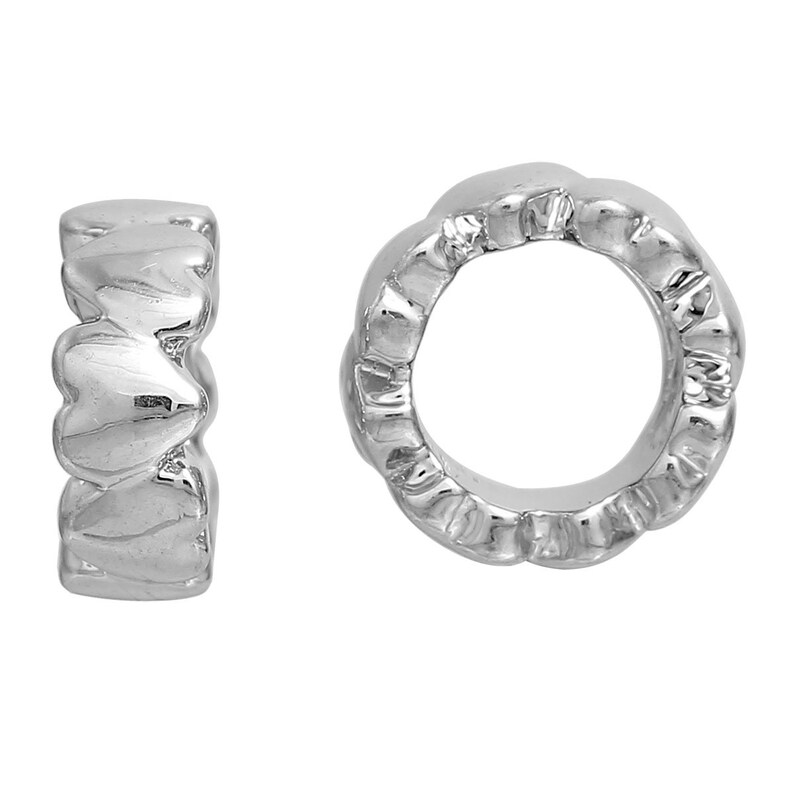 2 Silver Dread Beads Lovers Heart Hair Beads Dreadlock Etsy