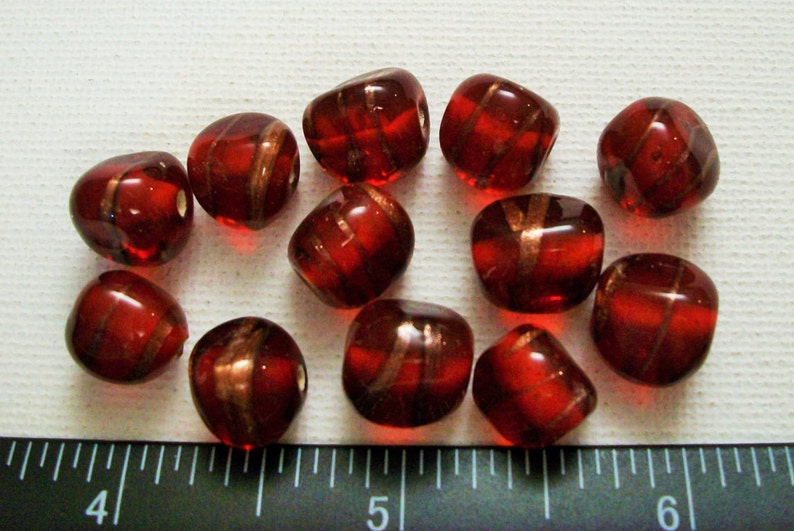 Large Red Beads 10 Handmade Glass Beads Big Beads Wholesale Jewellery Making Craft Supplies Chunky Macrame Hemp Craft Beads Bulk Beads