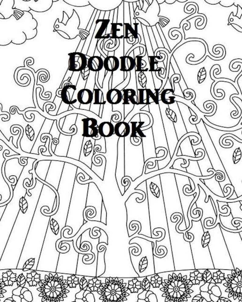 Download Zen Doodle Coloring Book 50 Page Digital Download PDF | Etsy