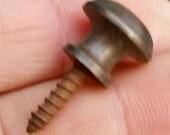 8 Antique Vintage Style VERY SMALL Jewelry box Barrister type Small Knobs Pulls, Handles 7 16 quot dia. Solid antiqued Brass K