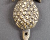 4 1 4 quot PINEAPPLE Design ,Strong HOOK Hanger, Brass Coat Hat Towel Hook, Hanger, House warming, tropical decor, Welcome,Robe Hooks,Coats C13