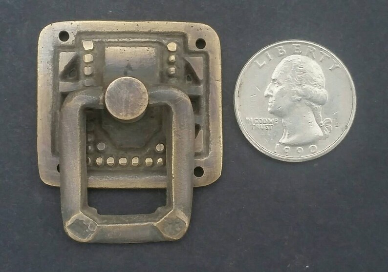 4 X Arts and Crafts Mission Antique Style Brass Ring Pull Etsy