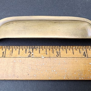 Antique Style Brass Apothecary Cup Drawer Cabinet Bin Pulls Handles 4-1/2" centers (also as sample for larger orders) Unlaquered. #A21.