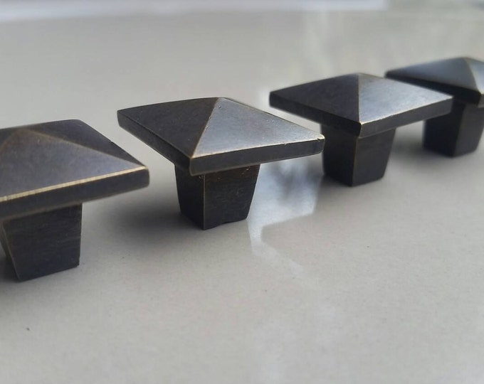 Vintage Mission Style Drawer Pulls Gunmetal Gray Finish SETS OF 2