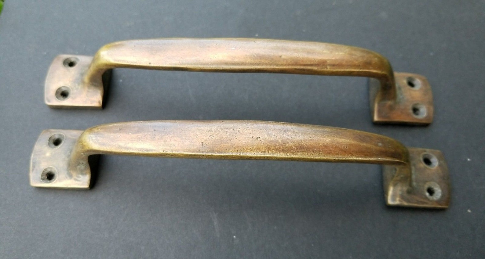 2 X Large Antique Style Solid Brass Strong File Cabinet, Trunk, Chest ...