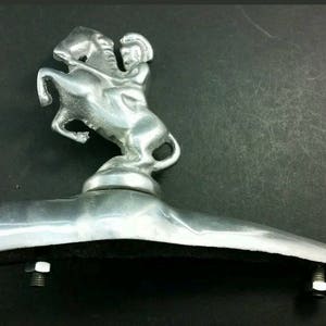 Vespa,Piaggio motorcycle Horseman hood/fender ornament emblem 6 1/4" Deco style,Italian style,Motorroller gift,Lambretta gift,automotive.