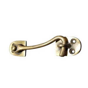 Solid Brass Cabinet, Door, Gate, Shutter, Window, Hook Latch Lock, Toggle hook  4-1/2"w. #X25