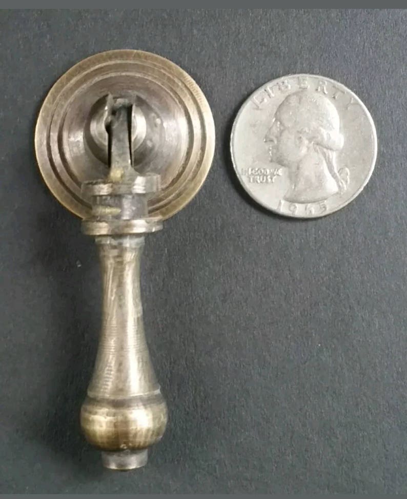 2 Antique Style Solid Brass Tear Drop Pendant Handles Pulls Etsy