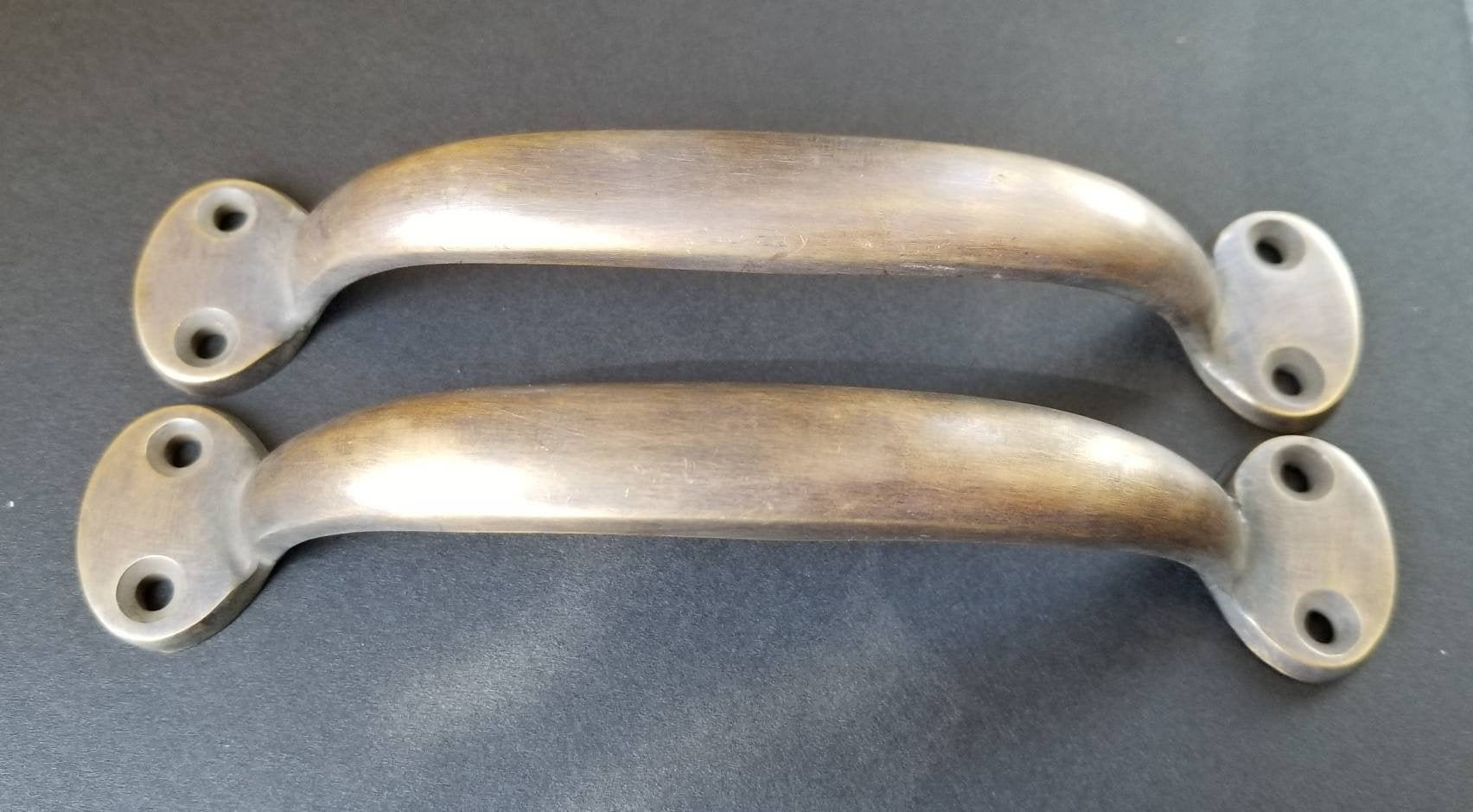 4 Solid Brass Antique Style Large Strong File Handle Etsy