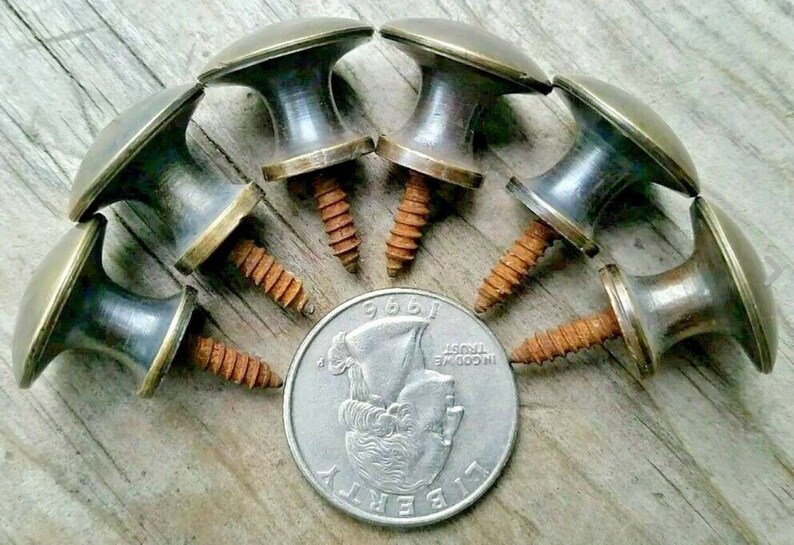 6 Antique Vintage Style Barrister Bookcase Knobs 3/4 Etsy