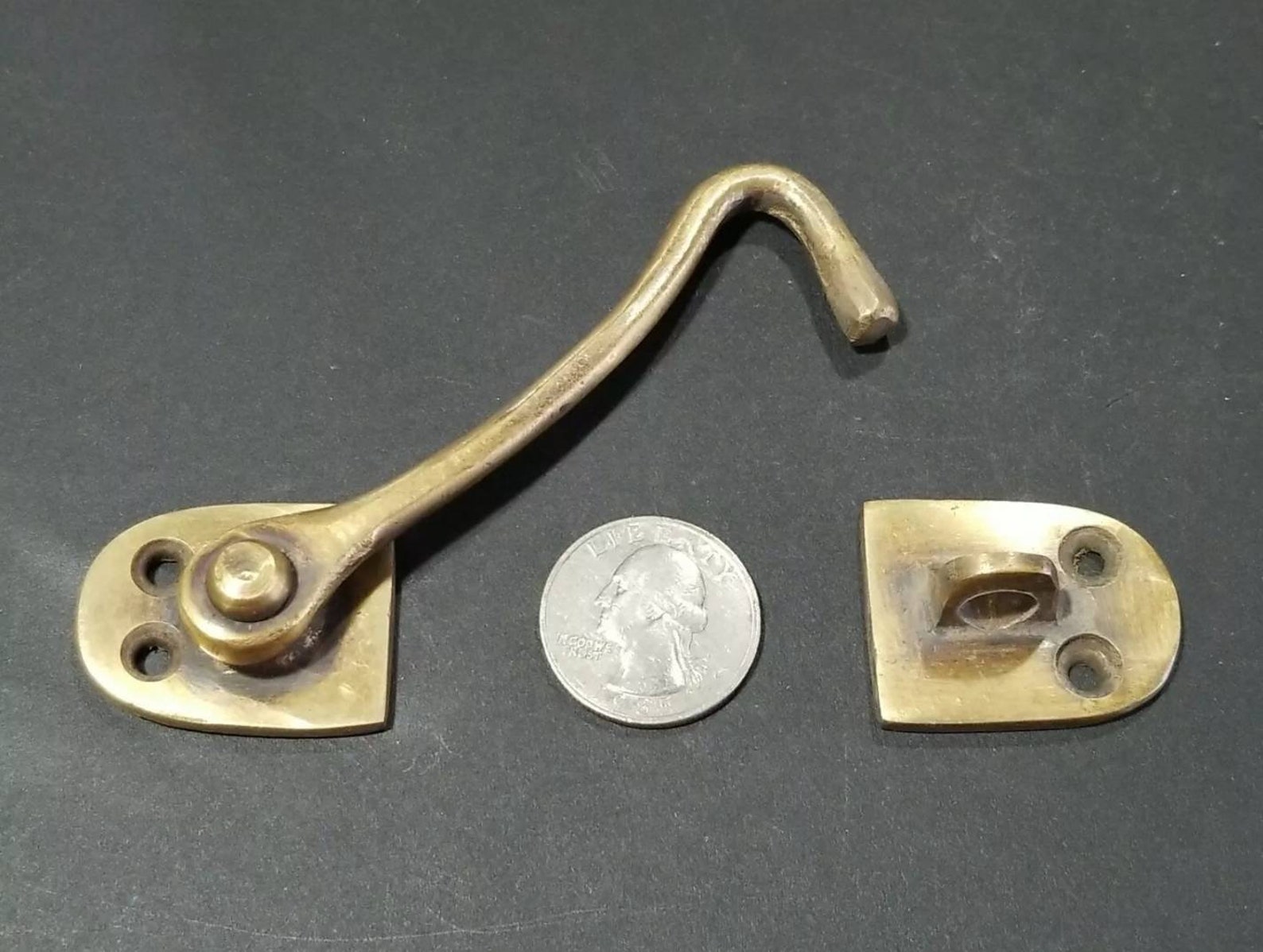 Solid Brass Cabinet Door Gate Shutter Window Hook Latch - Etsy