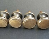6 x SMALL Solid Brass Stacking Barrister Bookcase 5 8 quot dia Knobs drawer Pulls K26