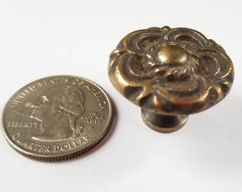 Antique Vintage Style French Provincial Brass Floral Knobs Pulls Handles #K19