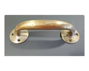 Heavy Ant. Style Solid Brass Lg Gate Cabinet Trunk Chest Door Handle 7" #P23