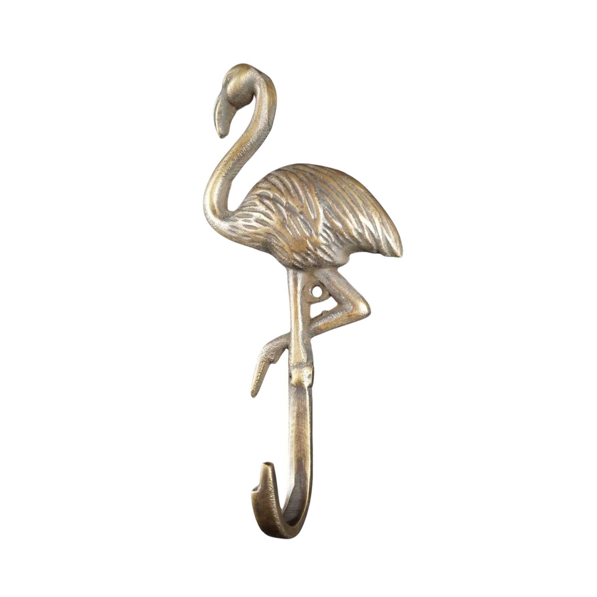 Flamingo Design Hook Strong Solid Brass HOOK Hanger Brass Coat Hat Towel  Hanger,flamingo gift ideas,flamingo #C22