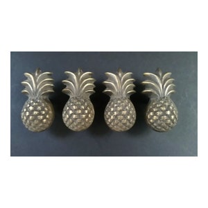4 x Solid Brass, Tropical, PINEAPPLE, Cabinet Furniture, Kitchen, Drawer, Handle, Knob, Pulls, Gift, Welcome symbol  #K17