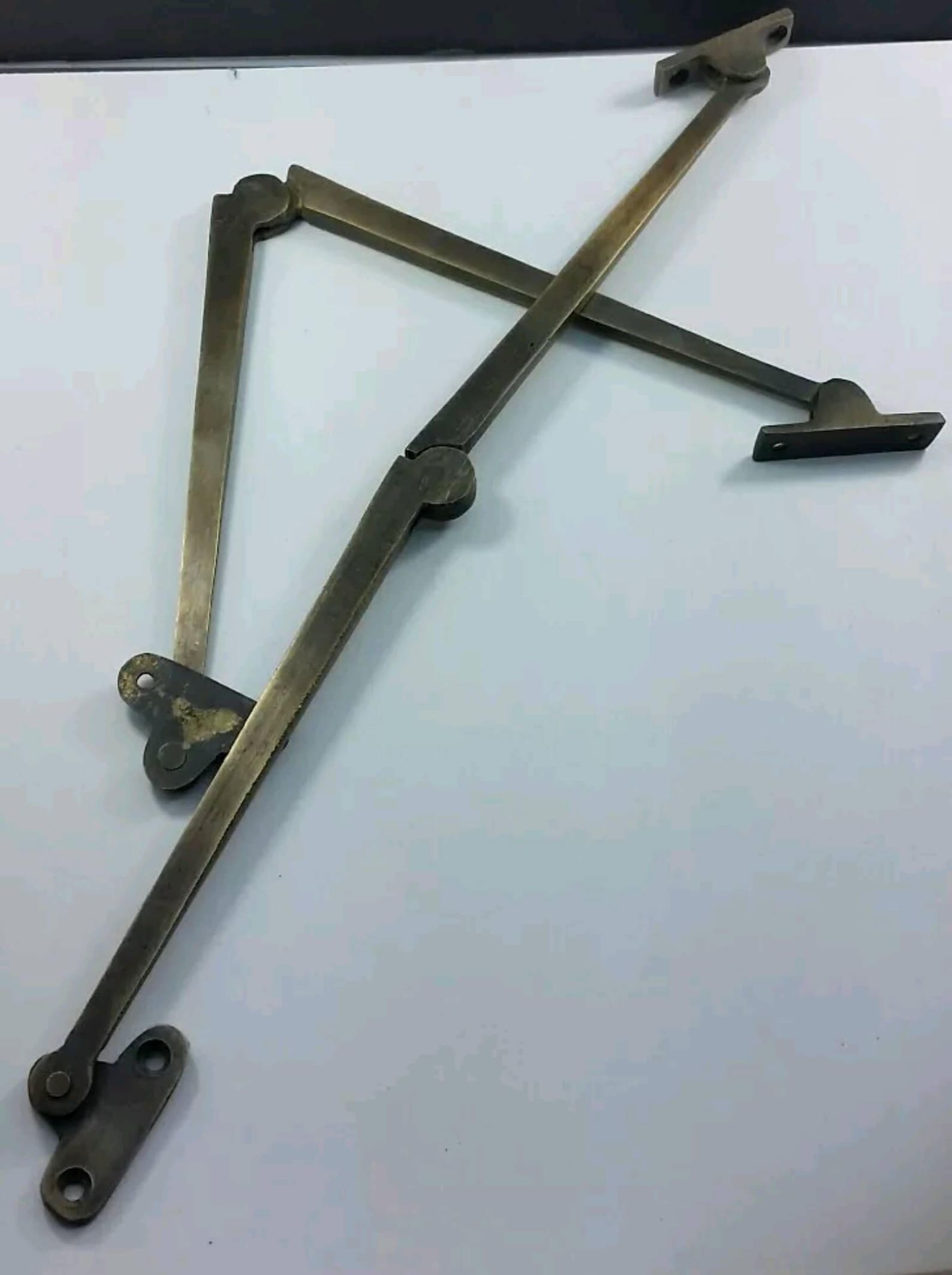 Set, Ant. Style Fold Away Hinge, Drop Front Desk Hinges, or for Old Trunk, Box, Blanket Box Lid