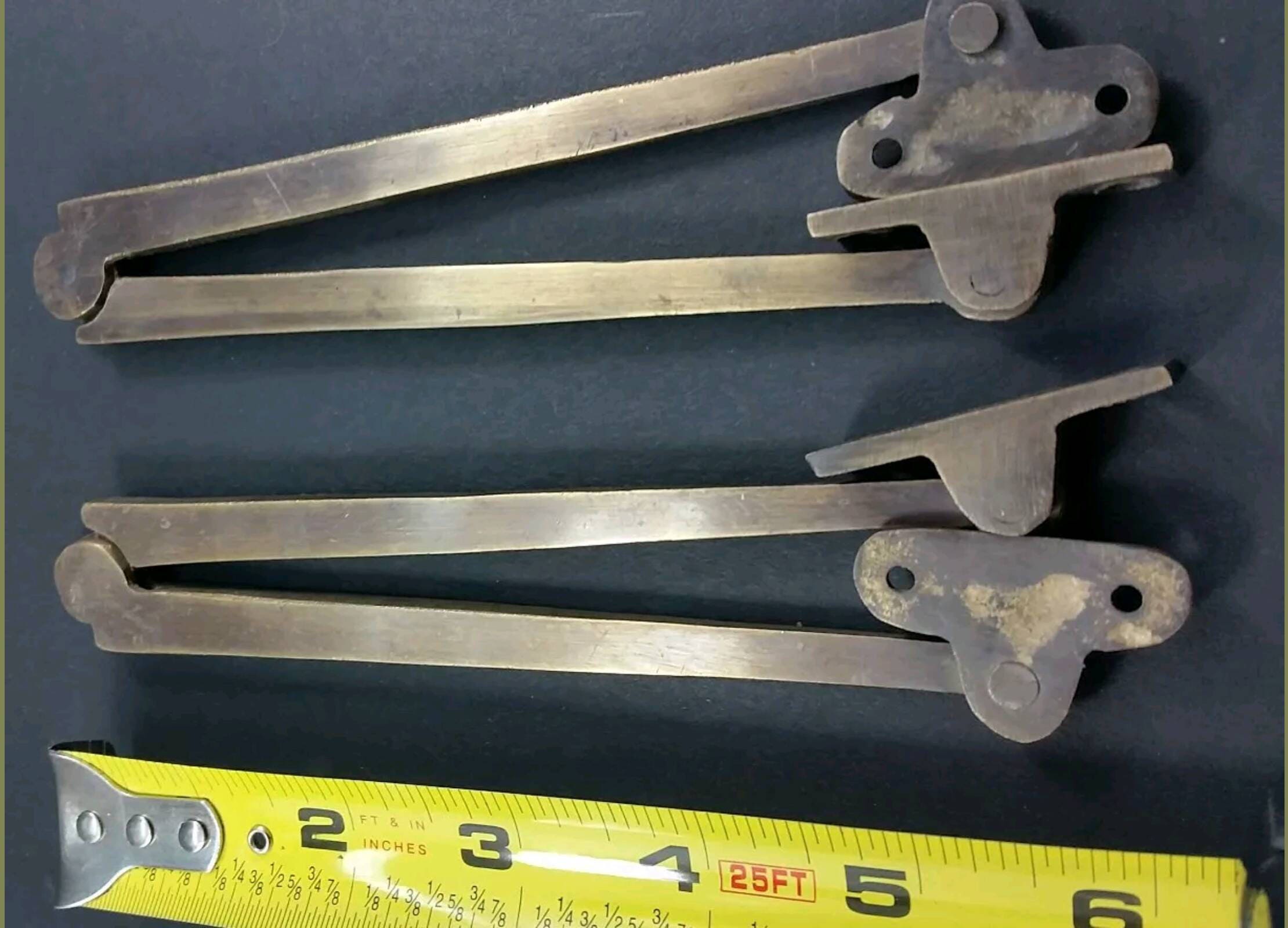 Set, Ant. Style Fold Away Hinge, Drop Front Desk Hinges, or for Old Trunk,  Box, Blanket Box Lid 5-1/2 Long left and Right Set X26 -  Canada