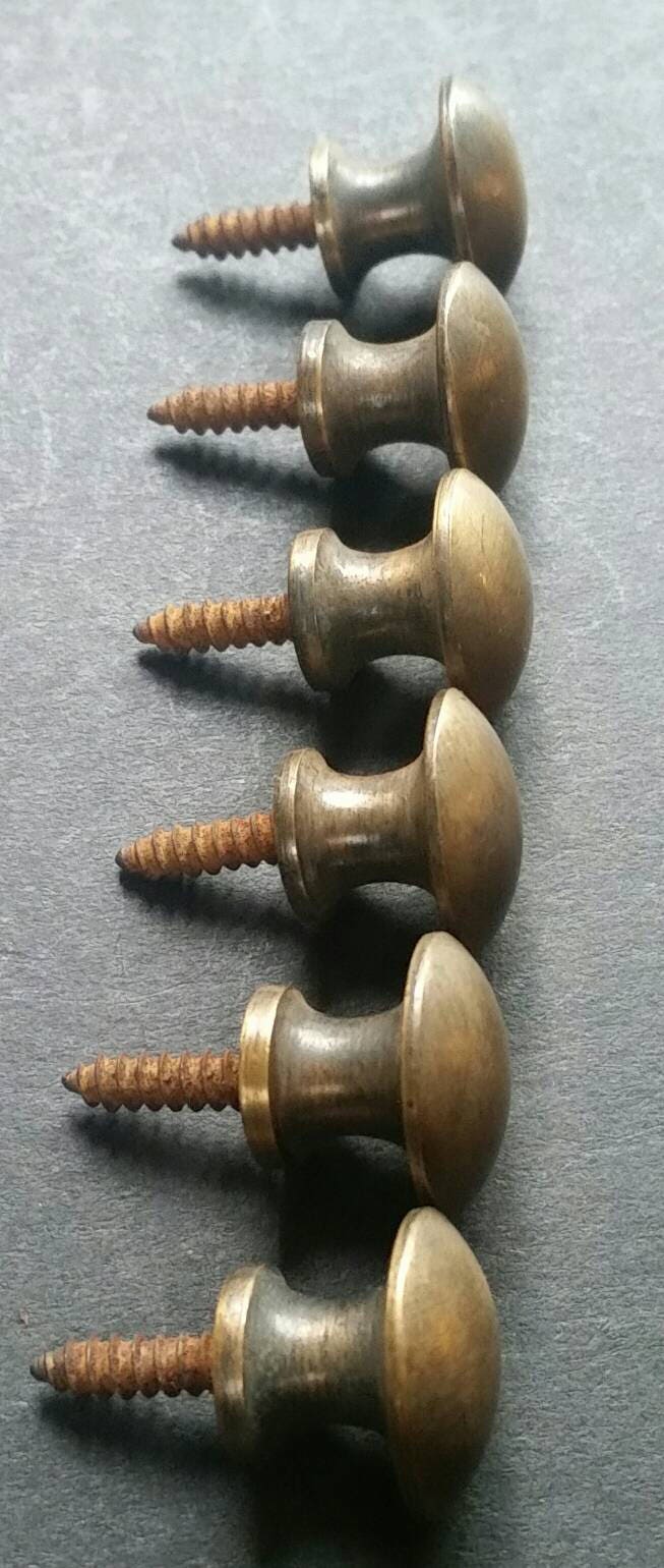 6 x Antique Vtg. Style Barrister Bookcase Small Knobs Pulls Etsy