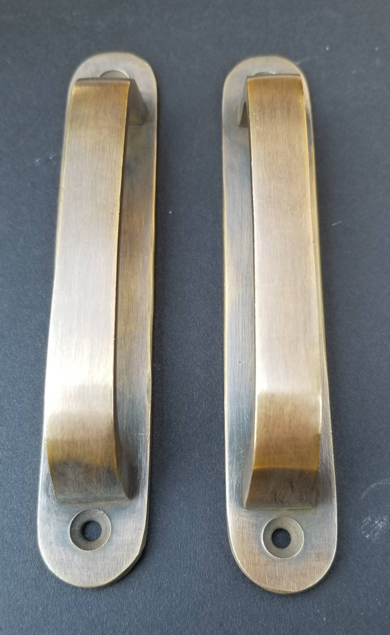 2 Antique Style Brass Trunk Handles Strong Tool Etsy