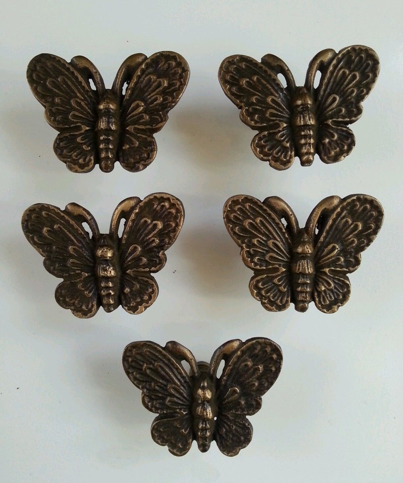 6 Brass Antique Style Victorian Swag Apothecary Cabinet Drawer Handles Pull #A10
