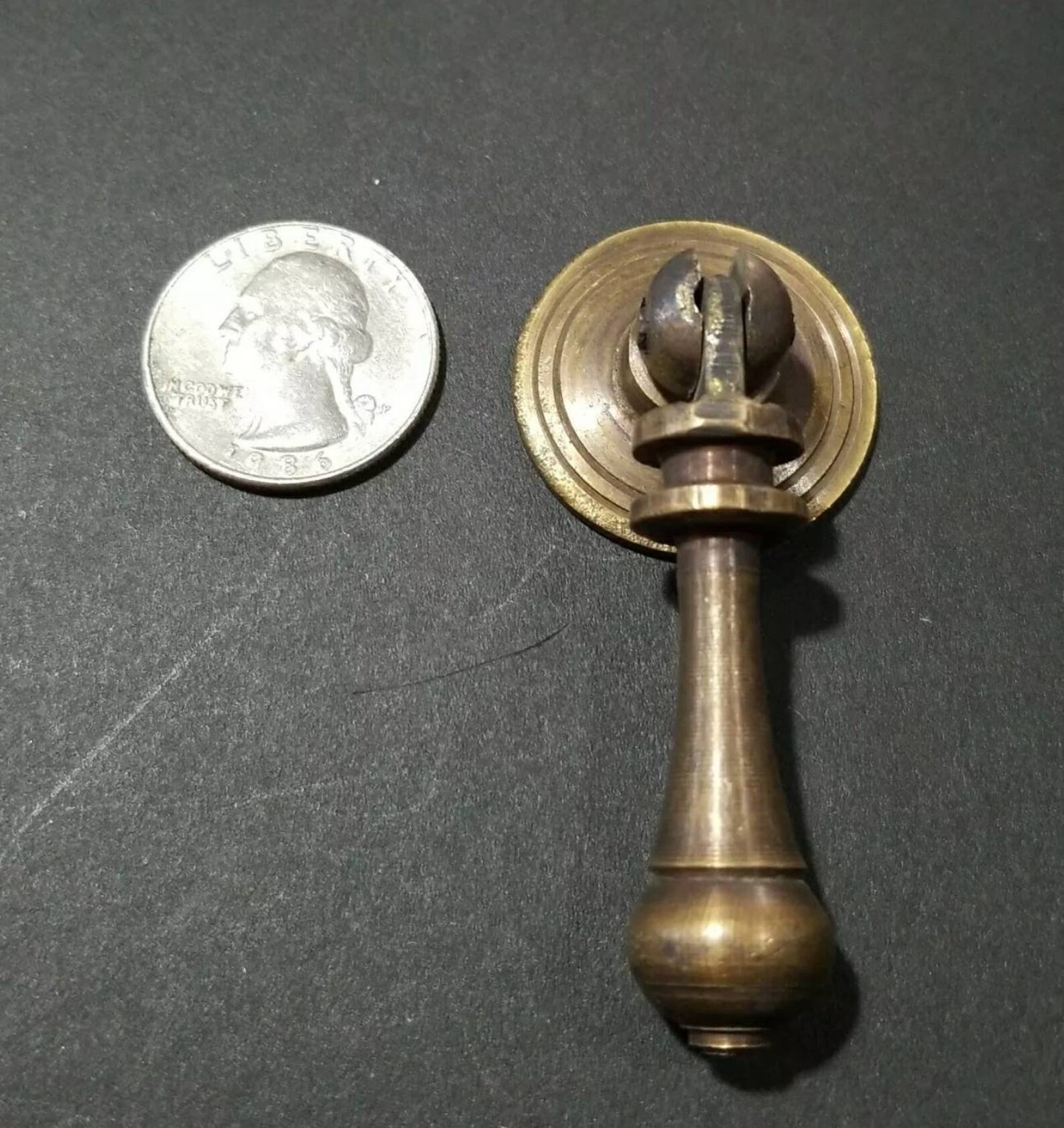 2 Antique Style Solid Brass Tear Drop Pendant Handles Pulls Etsy
