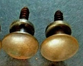 2 x Antique Vintage style VERY SMALL Jewelry box, Barrister style Small Knobs Pulls, Handles 7 16 quot dia. Solid Brass K