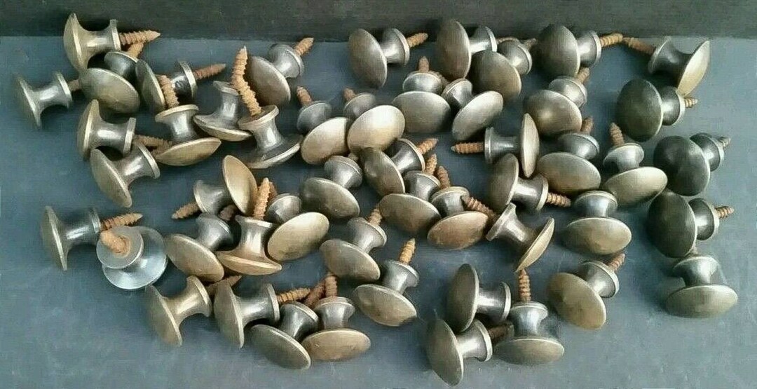 50 Count SMALL Antique Vintage Style Barrister Bookcase Knobs Pulls, 5/