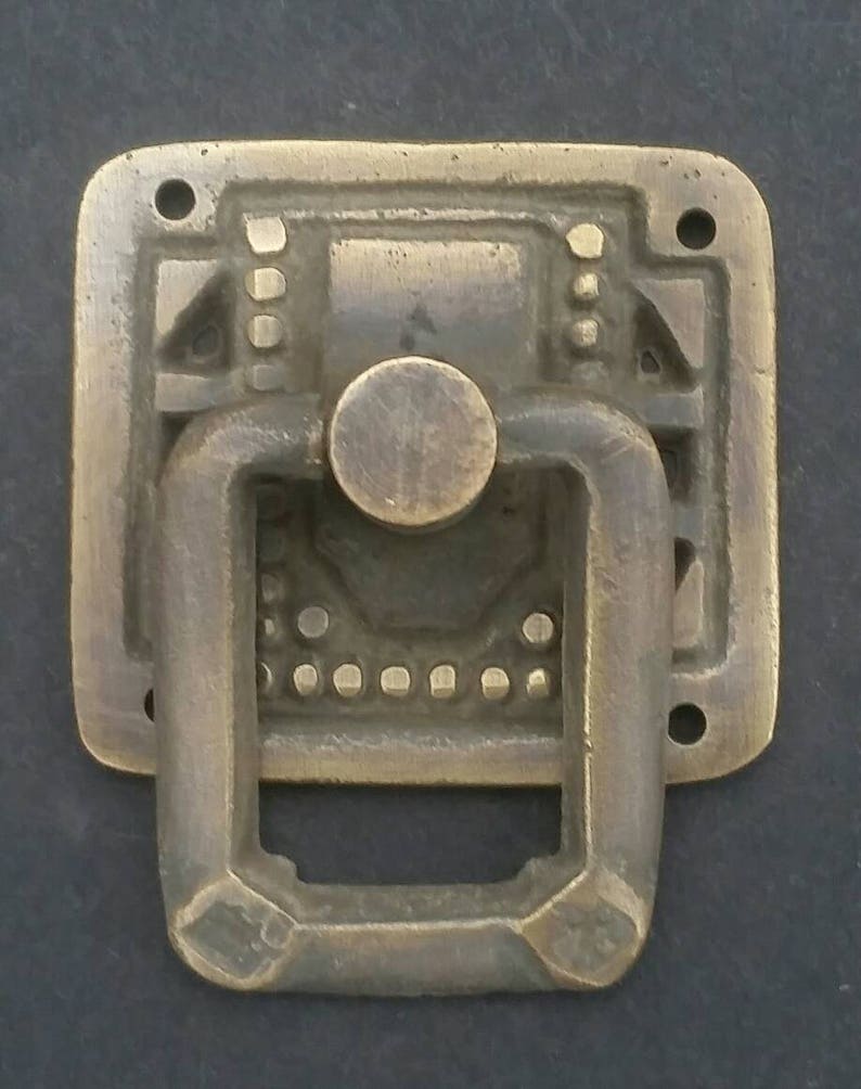 4 X Arts and Crafts Mission Antique Style Brass Ring Pull Etsy