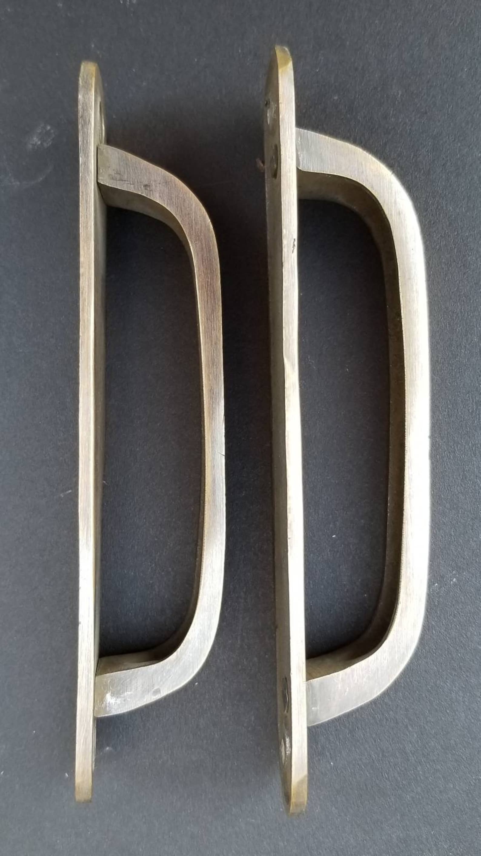 2 Antique Style Brass Trunk Handles Strong Tool Etsy