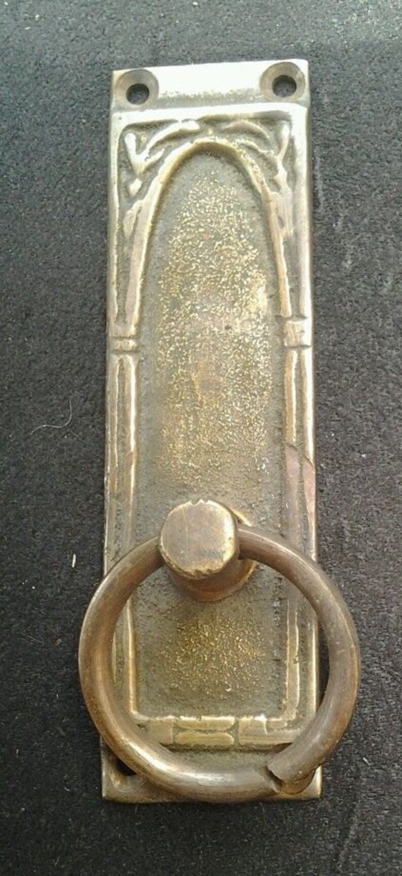 2 X Vintage Antique Style Solid Brass Ring Pull Handles Etsy