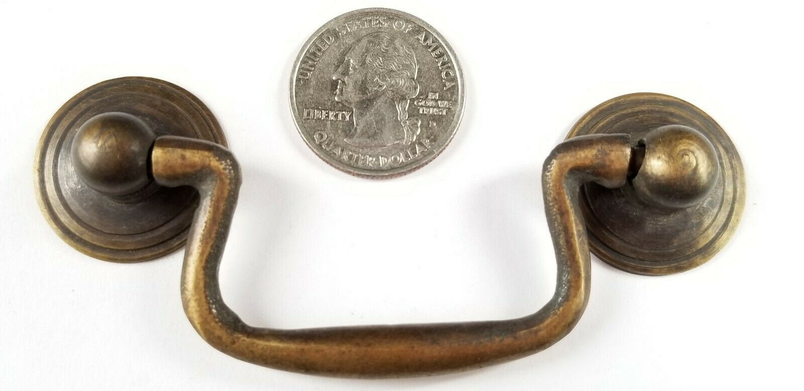 2 X Antique Style Brass Swan Neck Bail Pull Drawer Etsy Australia