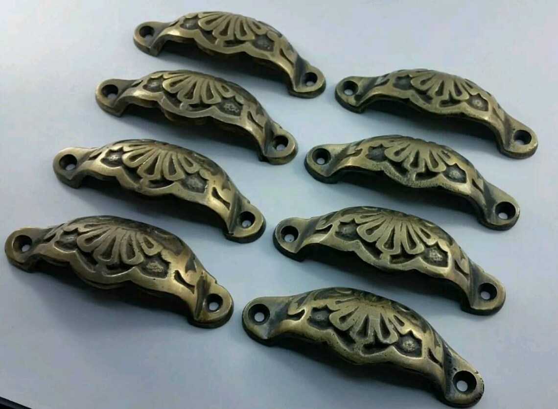 8 X Apothecary Drawer Bin Pull Handles 39/16 Etsy