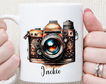 Camera Mug, Photoshoot Mug, Holiday Gift, Personalized Christmas Gift, Personalized Mug, Custom Mug, 15oz Mug