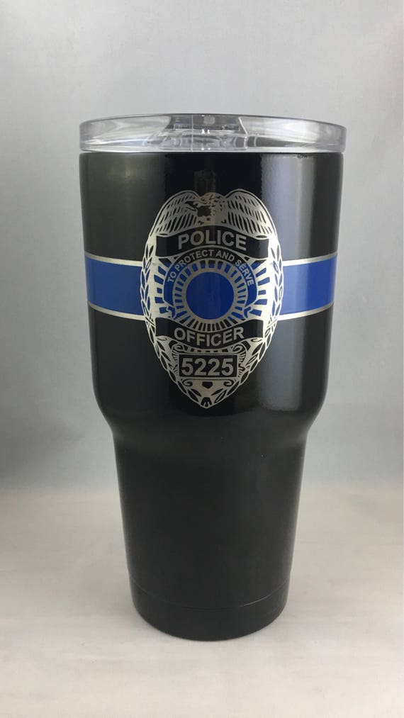 Personalized Police Tumbler Comparable to YETI ® and Rtic ® Etsy