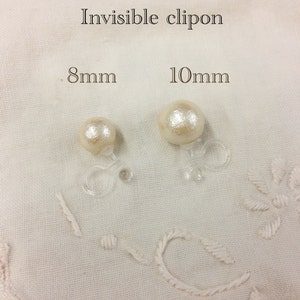 Non pierced earrings, Invisible Clip on, wedding jewelry, Bridesmaid gift, sister gift, mother gift