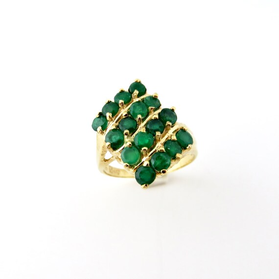 Genuine Gorgeous Green Emerald,Rhombus Shape Clus… - image 2