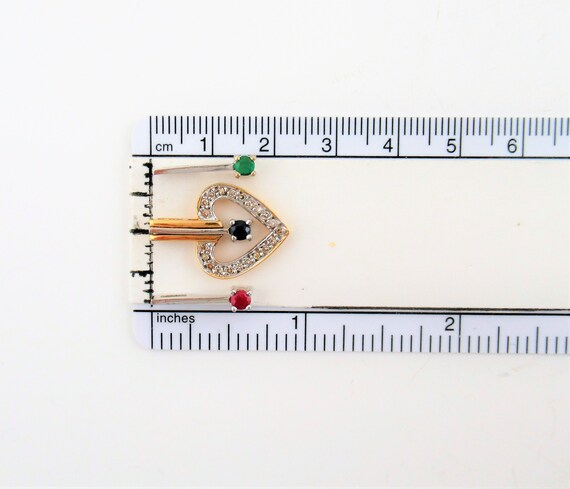 Interchangeable Ruby, Emerald. Sapphire, in 14K G… - image 8