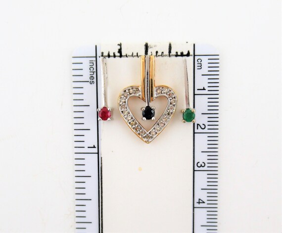Interchangeable Ruby, Emerald. Sapphire, in 14K G… - image 7