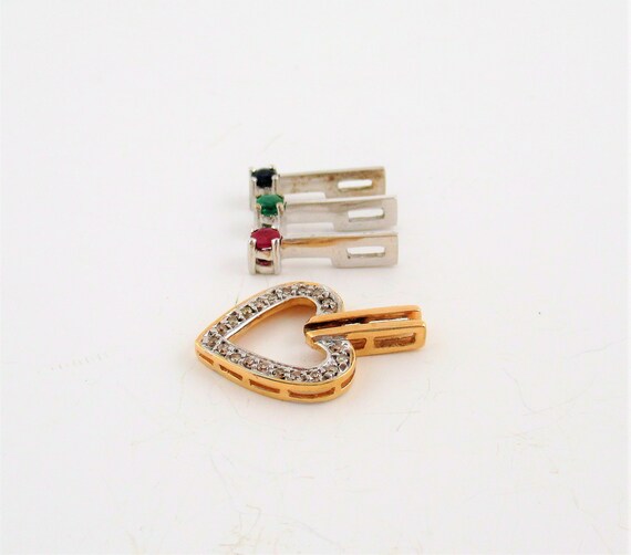 Interchangeable Ruby, Emerald. Sapphire, in 14K G… - image 6